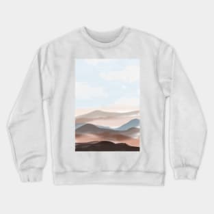 Abstract Landscape Illustration Crewneck Sweatshirt